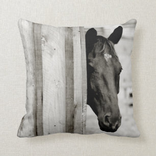 Almofada Cavalo Preto Curioso