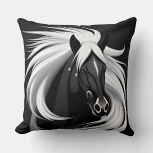 Almofada Cavalo Preto Magnífico