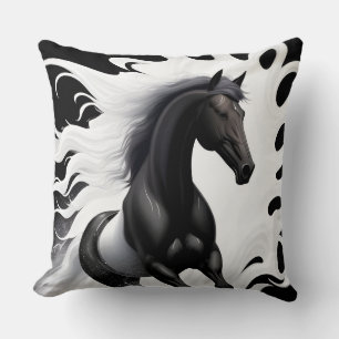 Almofada Cavalo Preto Magnífico