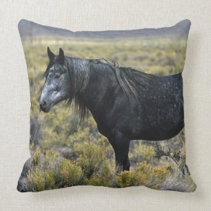 Almofada Cavalo selvagem do mustang no deserto