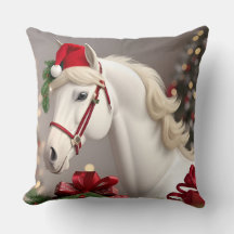 Cavalo Usando Chapéu Festivo de Papai Noel