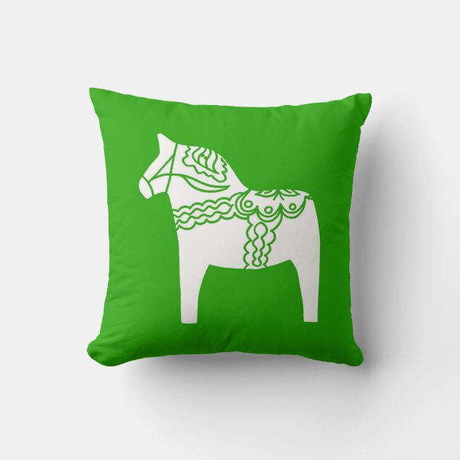 Almofada Cavalo verde de Dala (Frente)