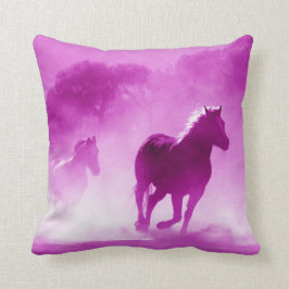 Almofada Cavalos de Pó Rosa
