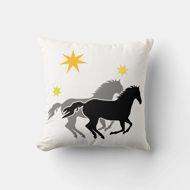 Almofada Cavalos e estrelas | Horses and estrela (Frente)