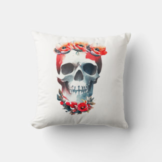 Almofada Caveira E Rosas