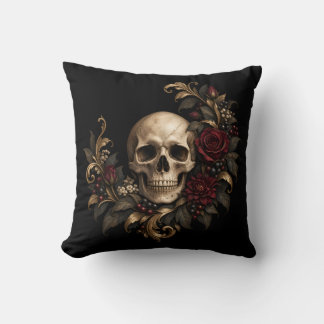 Almofada Caveira Louro e Rosas