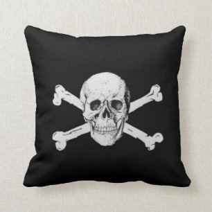Almofada Caveira Pirata e Crossbones