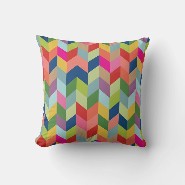 Almofada CBendel Colorful Modern Herringbone Travesseiro de (Frente)