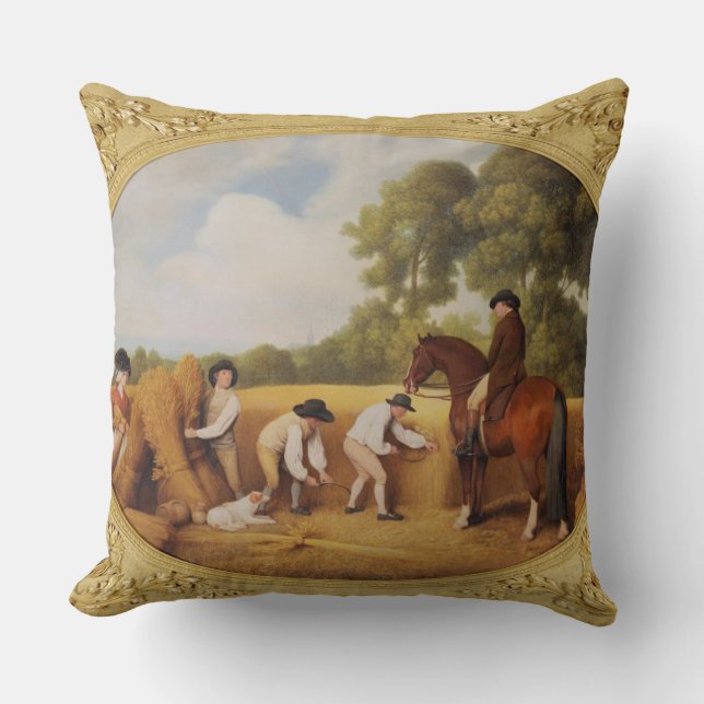 Almofada Ceifeiras de George Stubbs |, 1795 (esmalte no (Frente)