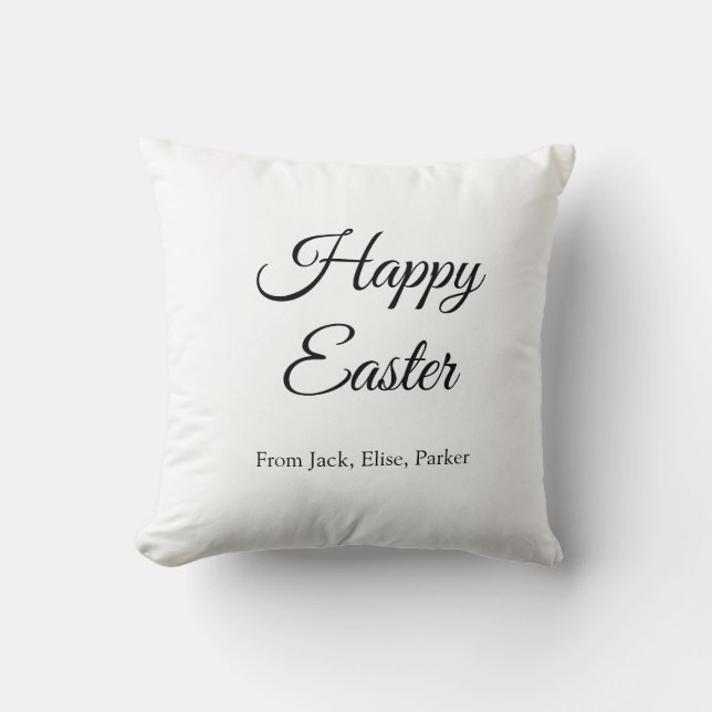 Almofada Celebração de páscoa adicionar felz pascoa de foto (Frente)