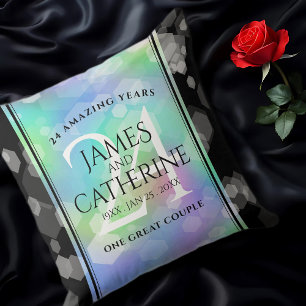 Almofada Celebração do Aniversário de Casamento Opal 24