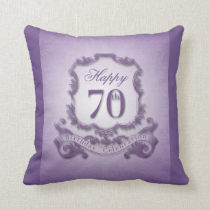 Almofada celebração do aniversário do 70 com a mensagem