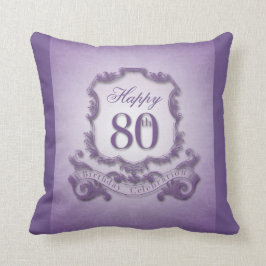 Almofada celebração do aniversário do 80 com a mensagem