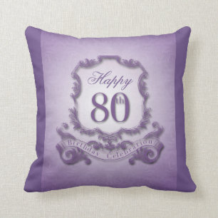 Almofada celebração do aniversário do 80 com a mensagem