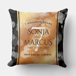 Almofada Celebração do Aniversário do Casamento de Cobre 7