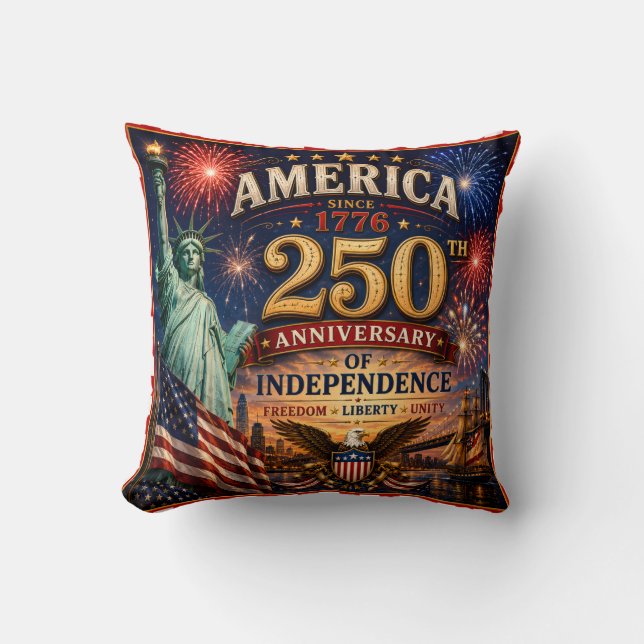 Almofada Celebração dos 250 Anos de Independência em 4 de J (Frente)