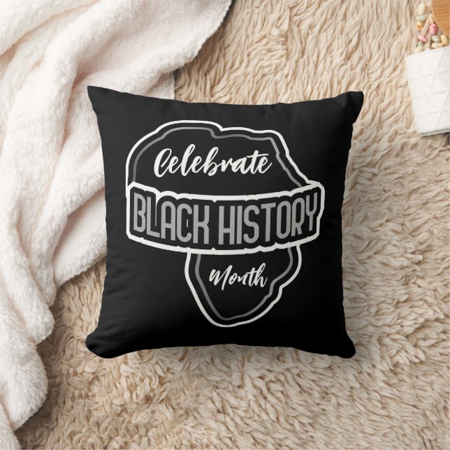Almofada Celebrar o Mês do Histórico NEGRO a Preto (Cobertor)