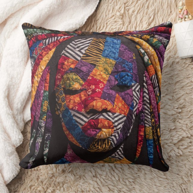 Almofada Celebrating Colorful Black Women Throw Pillow (Cobertor)