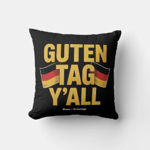 Almofada Celebre a Herança Alemã 'Guten Tag Y'all' Divertid
