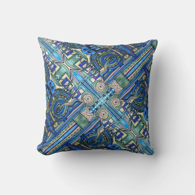 Almofada Celestial-Abstract Geometric Pattern (Frente)