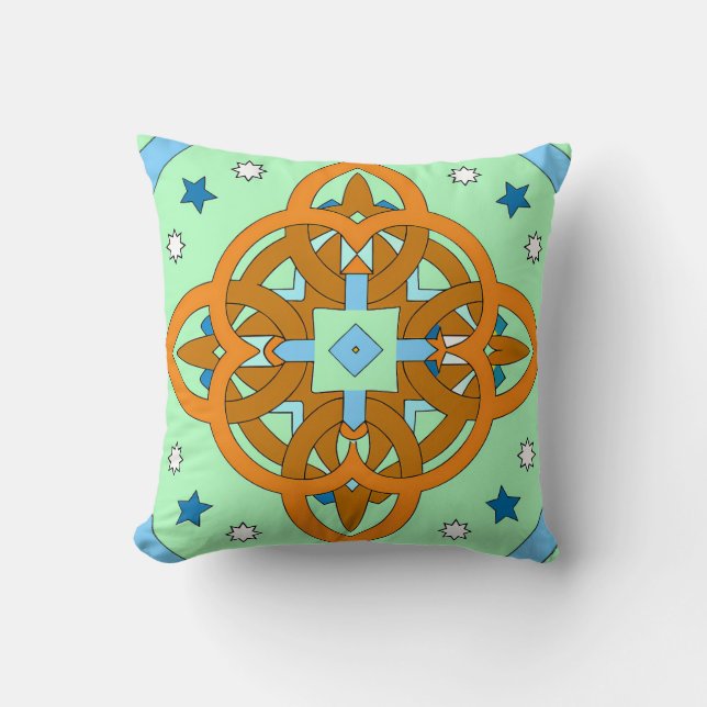 Almofada Celestial Knot Art Prints | Unique Star Patterns (Frente)