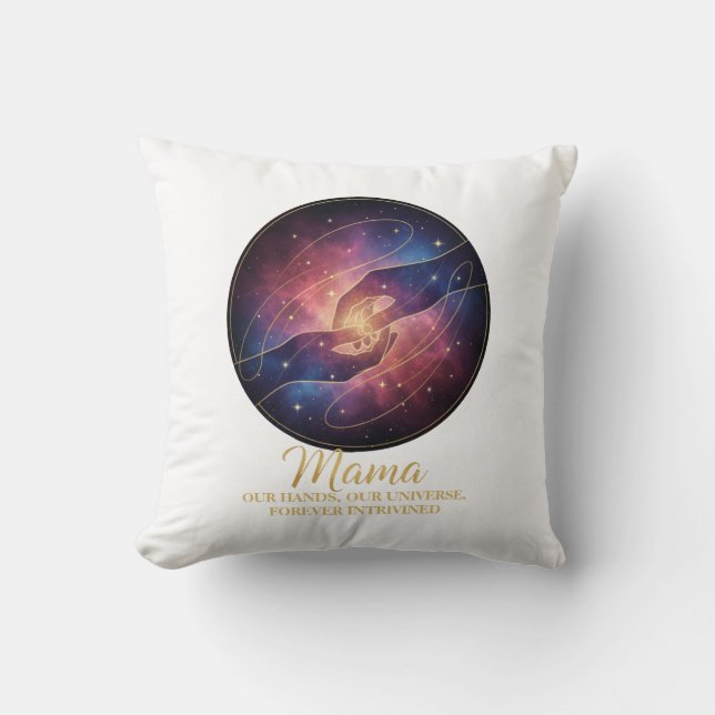Almofada Celestial Mama Hands Galaxy Universe (Frente)