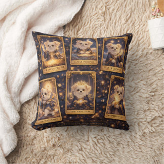 Almofada Celestial Pup Oracle – Magical Tarot Card Cushion