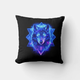 Almofada Celestial Wolf • Cosmic Energy Guardian Pillow