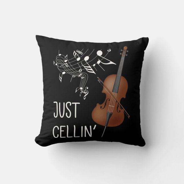 Almofada Cello String Instrumento Cellist Humor violoncello (Frente)
