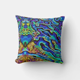 Almofada Célula Colorida do Mar de Abalone Iridescente