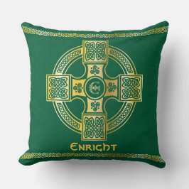 Almofada Célula Cruz e Nó - Letra E Monograma e Nome