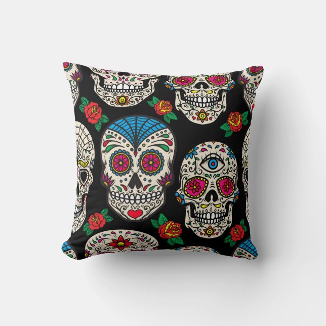 Almofada Células e Rosas mexicanos: Design de Vintage (Frente)