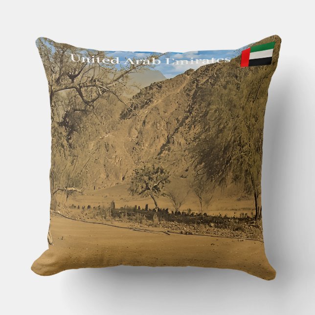 Almofada Cemitério nas montanhas Hajar dos Emirados Árabes  (Frente)