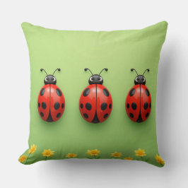Almofada 🐞 Cena de Personagens Trio Joaninha para Decoraçã