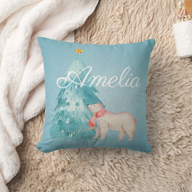 Almofada Cena Personalizada de Floresta de Férias (Cobertor)