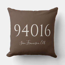 Almofada CEP personalizado simples e cidade