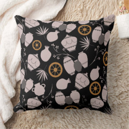 Almofada cerâmica de barro cerâmica potes padrão floral t