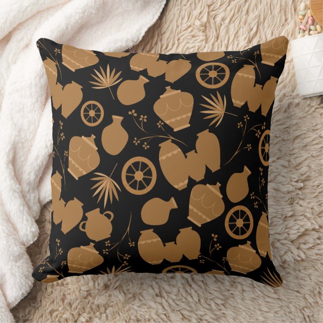 Almofada cerâmica de barro cerâmica potes padrão floral t (Cobertor)