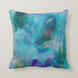 Almofada Cerceta do Aqua e travesseiro decorativo abstrato