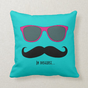 Almofada Cerceta do bigode e do rosa do disfarce dos óculo