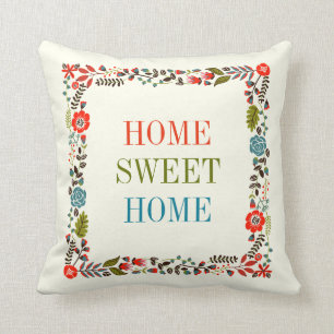 Almofada "Cerceta floral da beira" do primavera HOME DOCE