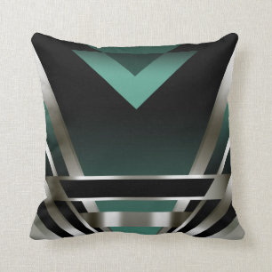 Almofada Cerceta Glam de Nouveau do art deco