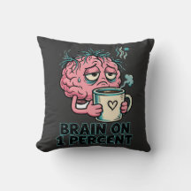 Cérebro em 1 Porcento de Café Cérebro Cansado Engr