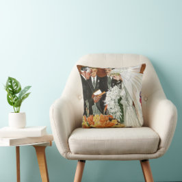 Almofada Cerimônia de Casamento Vintage com Noiva e Noivo