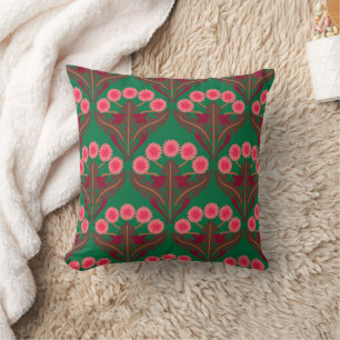 Almofada Cerise Art Nouveau Dandelions Travesseiro decorati