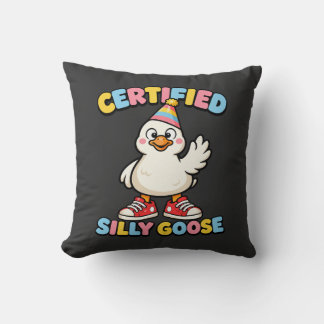 Almofada Certified Silly Goose Cute Cartoon Goose Funny