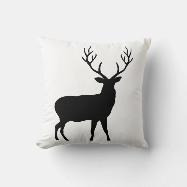 Almofada Cervo Masculino Rustico Casa de Campo Minimalista (Frente)