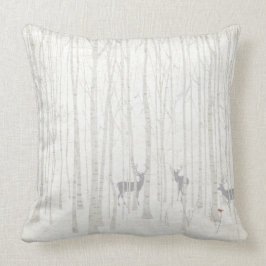 Almofada Cervos no travesseiro decorativo das madeiras de