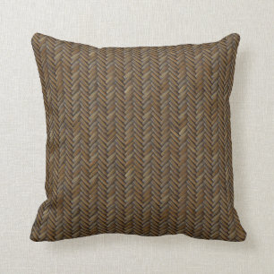 Almofada Cesto Tecido Olhar de Vime Rattan Boho