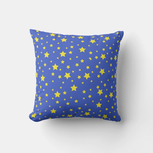 Almofada Céu Estrelado Estrelas Amarelas Noite de Estrelas  (Frente)